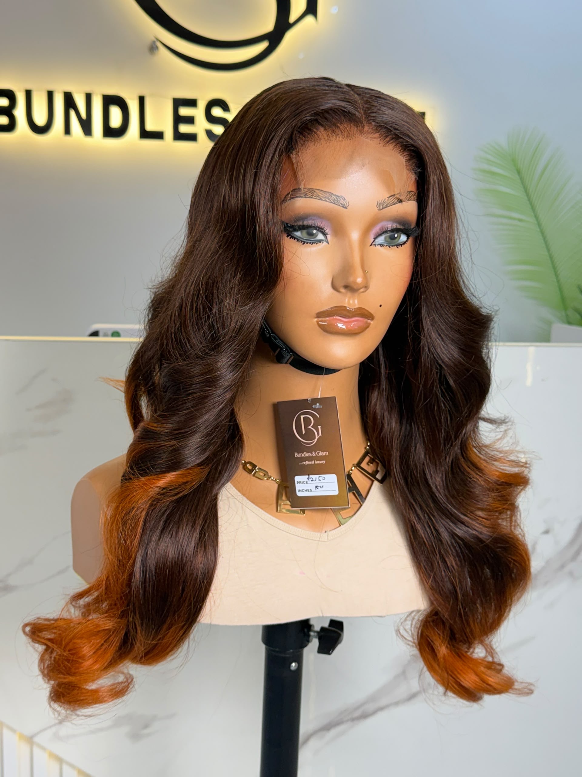 Premium Factory made wig  Bouncy hair 18” with 4x4 closure
